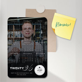 シンプルMixタイポグラフィ2025カレンダー休日の写真 マグネット