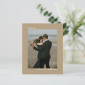 シンプルMocha Tan BUDGETの写結婚真招待状 (スタンド正面)