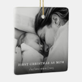 シンプルMomの写真初めてのクリスマス セラミックオーナメント (右)