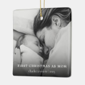シンプルMomの写真初めてのクリスマス セラミックオーナメント (左)