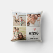シンプルMomフォトコラージュハート装飾用クッション クッション (正面)