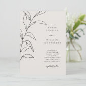 シンプルMoments Hand Drawn Stem結婚's 招待状 (スタンド正面)