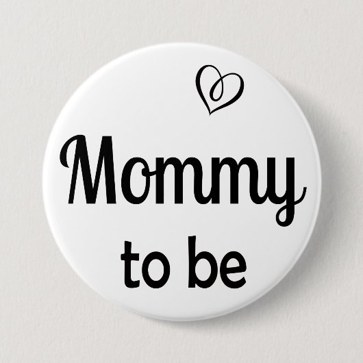 シンプルMommy to be Baby Shower PIn 缶バッジ (正面)