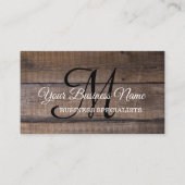 シンプルMonogramスクリプト 名刺 (正面)