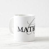 シンプルMONOGRAM GROOMSMENミニマルの名前を追加 コーヒーマグカップ (正面左)
