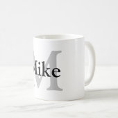 シンプルMONOGRAM GROOMSMENミニマルの名前を追加 コーヒーマグカップ (正面右)