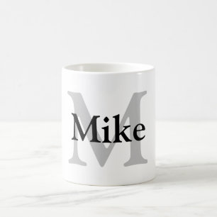 シンプルMONOGRAM GROOMSMENミニマルの名前を追加 コーヒーマグカップ