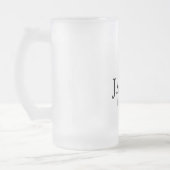 シンプルMONOGRAM GROOMSMENミニマルの名前を追加 フロストグラスビールジョッキ (左)