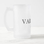 シンプルMONOGRAM GROOMSMENミニマルの名前を追加 フロストグラスビールジョッキ (左)