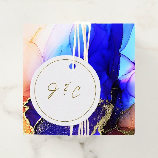 シンプルMonogram Thank you Message結婚's フェイバータグ