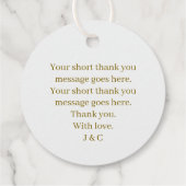 シンプルMonogram Thank you Message結婚's フェイバータグ (裏面)