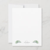 シンプルMonogram Tropicalありが空白のとう ノートカード (裏面)