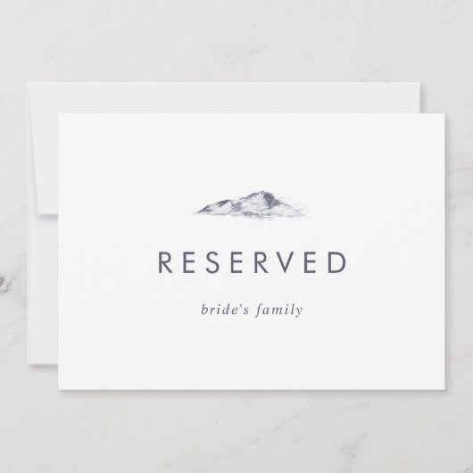 シンプルMountain Reserved Sign (正面)