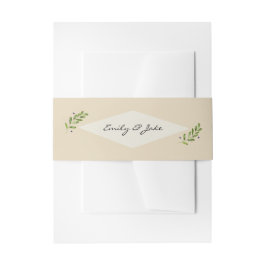 シンプルNaturalのパケ結婚ットメーリングポートレート 招待状ベリーバンド