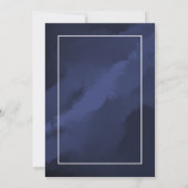 シンプルNavyエレガント Blue日付を保存結婚する 招待状 (裏面)