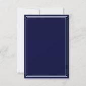 シンプルNavy結婚 Blue Website RSVPカード (裏面)