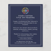 シンプルNavy Blueモダン Business Logoプロモーション チラシ (裏面)