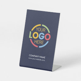 シンプルNavy Blue社企業ののビジネスロゴ 台座サイン