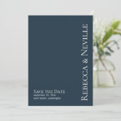 シンプルNavy Blue航海の Photo Save the Date セーブザデート (スタンド正面)