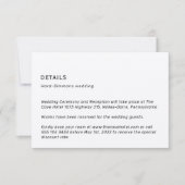 シンプルNeutralの結婚詳細・エンクロージャ・カード 招待状 (正面)