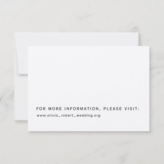 シンプルNeutralの結婚詳細・エンクロージャ・カード 招待状 (裏面)