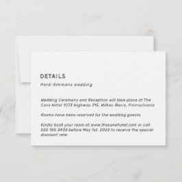 シンプルNeutralの結婚詳細・エンクロージャ・カード 招待状