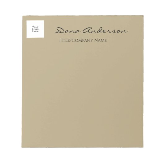 シンプルNotepadとモダンBlack and Tan Company ノートパッド (正面)