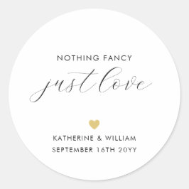 シンプルNothing Just ファンシー Love金ゴールドハート ラウンドシール