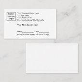 シンプルOfficeアポイントメントロゴ名刺 予約カード (正面/裏面)