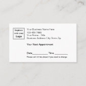シンプルOfficeアポイントメントロゴ名刺 予約カード (正面)