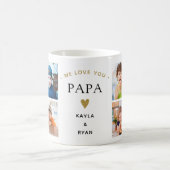 シンプルPapaモダン 8写真コラージュ コーヒーマグカップ (中央)