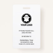 シンプルParanormal InvestigatorフォトID名タグ バッジ (裏面)