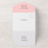 シンプルPeachカスタマイズ Save The Date オールインワン招待状 (外側)