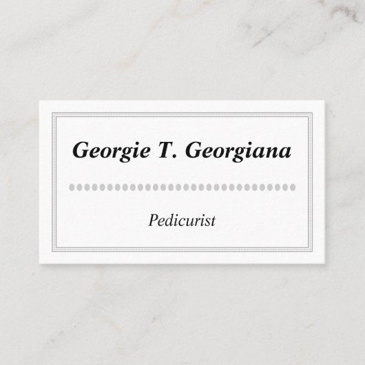 シンプルPedicurist名刺のクリーニング 名刺 (正面)