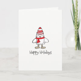 シンプルPenguin (5" x 7")、標準の白い封筒。株式会社 シーズンカード