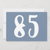 シンプルPeriwinkle 85th Birthday Party Invitation 招待状 (裏面)