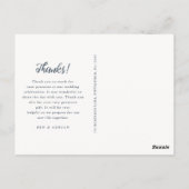 シンプルPhotoの青結婚色 ポストカード (裏面)