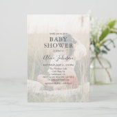 シンプルPhotoエレガント Baby Shower招待状 招待状 (スタンド正面)