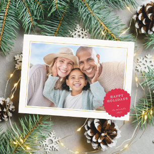 シンプルPHOTOモダンミニマルフェスティバル斑赤 シーズンカード