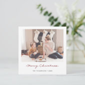 シンプルPhotoモダン Christmas Cardテンプレート シーズンカード (スタンド正面)