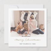 シンプルPhotoモダン Christmas Cardテンプレート シーズンカード (正面)