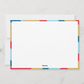 シンプルPHOTO幾何モダンミニマル赤色金ゴールド シーズンカード (裏面)