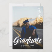 シンプルPhoto 2025 Graduation Party 招待状 (正面)