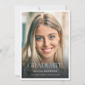 シンプルPhoto 2025 Graduation Party 招待状 (正面)