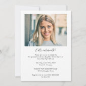 シンプルPhoto 2025 Graduation Party 招待状 (裏面)