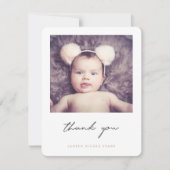 シンプルPhoto Baby Showerサンキューカード サンキューカード (正面)