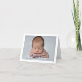 シンプルPhoto Baby Shower写真 サンキューカード
