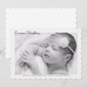 シンプルPhoto Birth Announcement(フォトバ縁どース発表) 案内状 (正面/裏面)