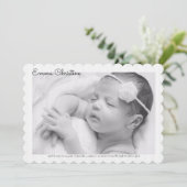 シンプルPhoto Birth Announcement(フォトバ縁どース発表) 案内状 (スタンド正面)