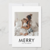 シンプルPhoto Christmas Card | 休エレガント日 招待状 (正面)